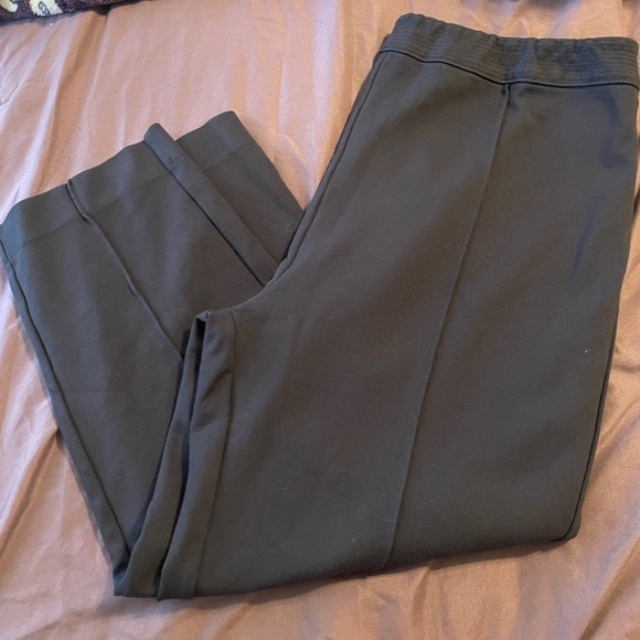 Soft Surroundings Navy Pull On Crop Pants Sz Large - Picture 1 of 7